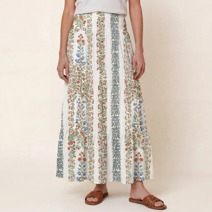 Strawberry Vine Tales Print Convertible Maxi Skirt & Strapless Dress
