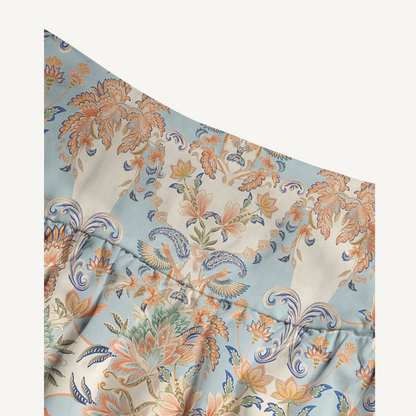 Azure Lily Palace Print Convertible Maxi Skirt & Strapless Dress