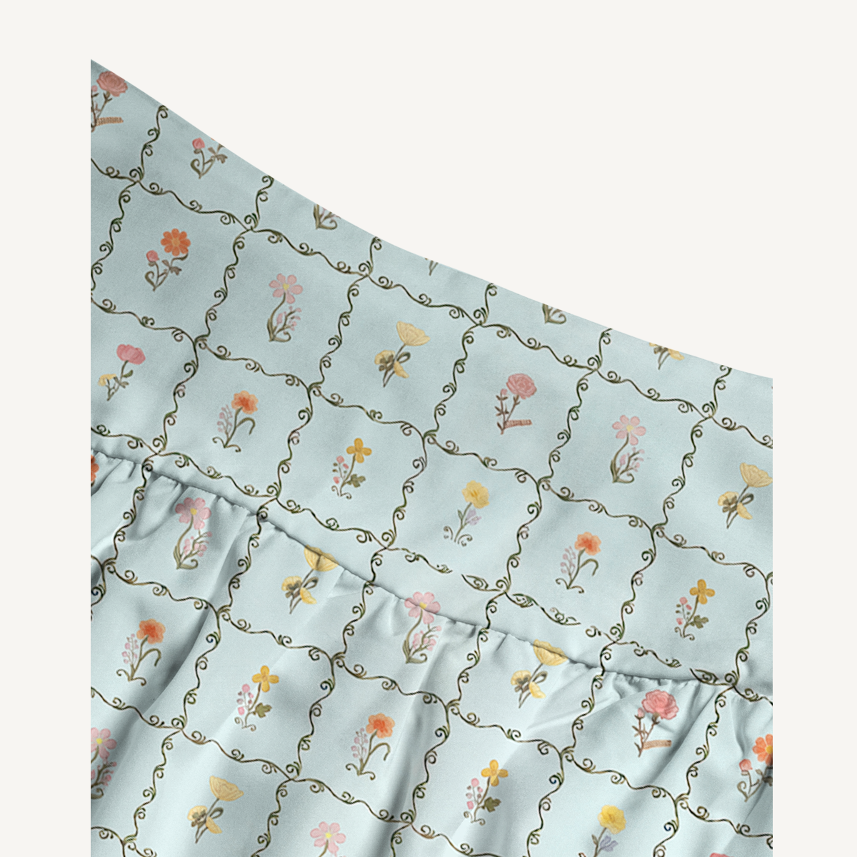 Sunny Garden Tiles Print Convertible Maxi Skirt & Strapless Dress