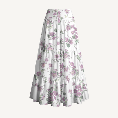 Lavender Field Whisper Print Convertible Maxi Skirt & Strapless Dress