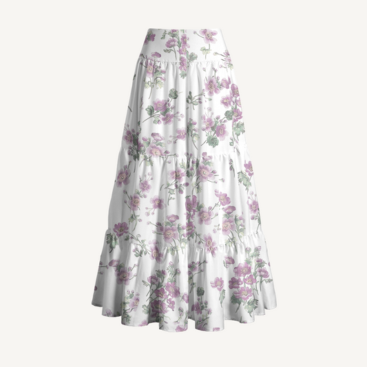 Lavender Field Whisper Print Convertible Maxi Skirt & Strapless Dress