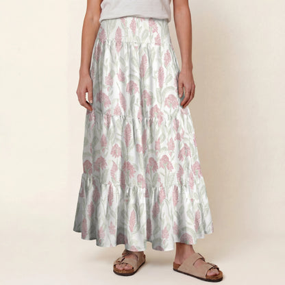 Wild Feather Whisper Print Convertible Maxi Skirt & Strapless Dress