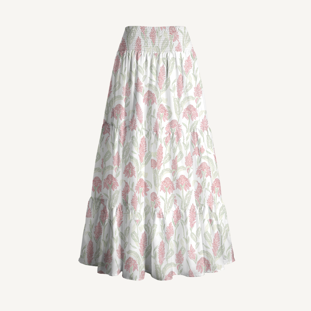 Wild Feather Whisper Print Convertible Maxi Skirt & Strapless Dress