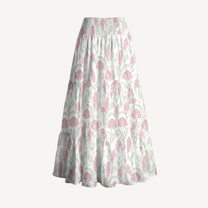 Wild Feather Whisper Print Convertible Maxi Skirt & Strapless Dress