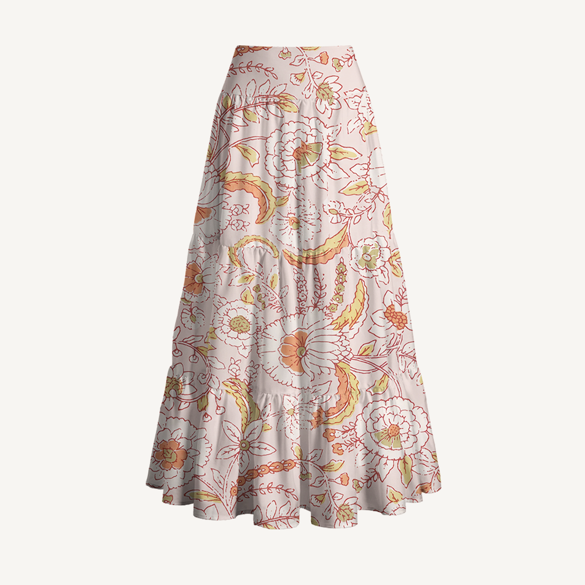 Dusty Bloom Whisper Print Convertible Maxi Skirt & Strapless Dress