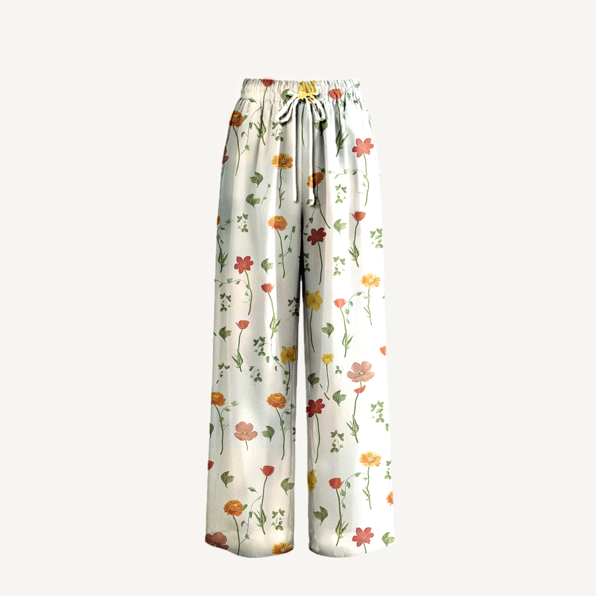 Boho Wildlight Meadow Wide Leg Tie Waist Pants With Pockets