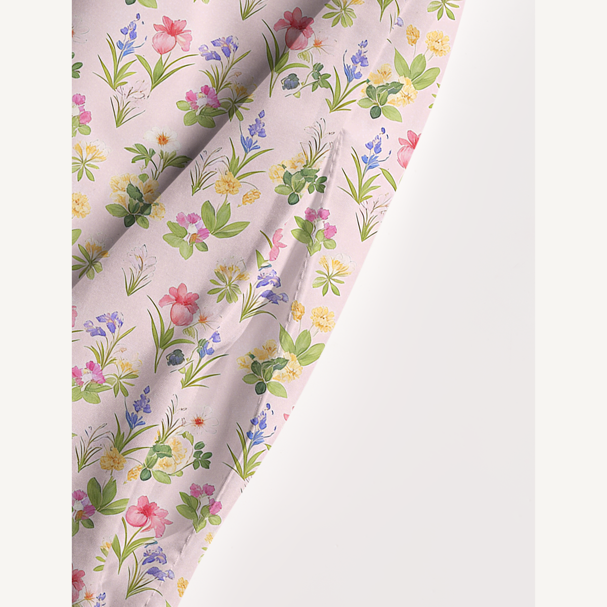 Square Neck Delicate Blossom Print Wide Straps Maxi Dress With Pockets