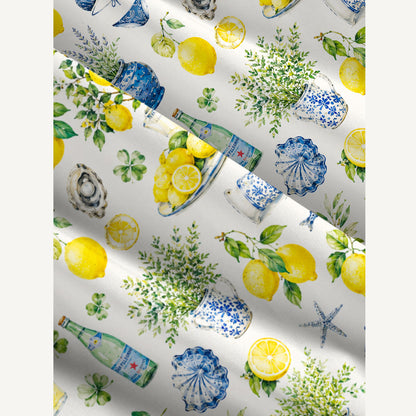 Ciao Lemon Garden Print Wide Straps Maxi Dress With Pockets
