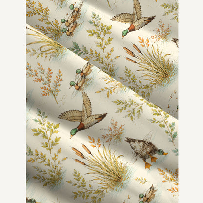 Duck Hunting Marsh Print Wide Straps Maxi Dress With Pockets