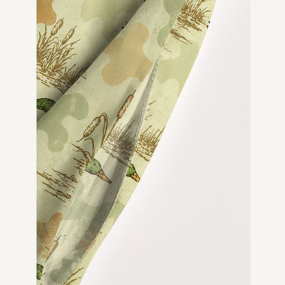 Flying Mallard Duck Print Wide Straps Maxi Dress With Pockets