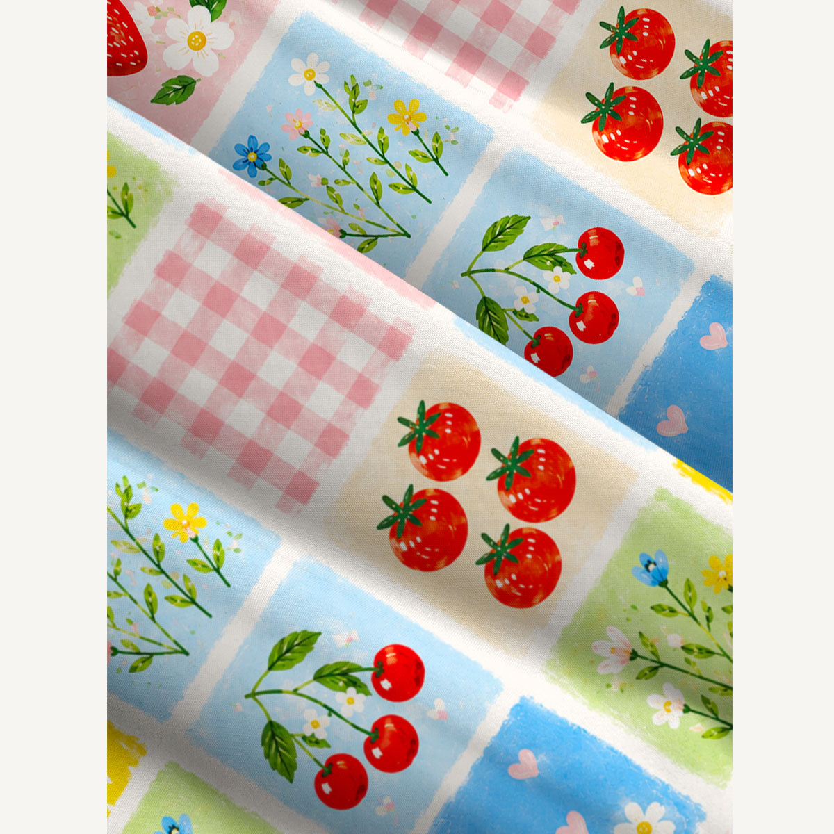 Garden Harvest Print Wide Straps Maxi Dress With Pockets