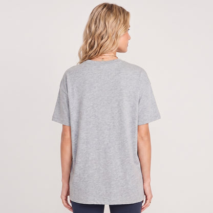 Bloom Where You Are Planted Print Crew Neck Cotton Tee