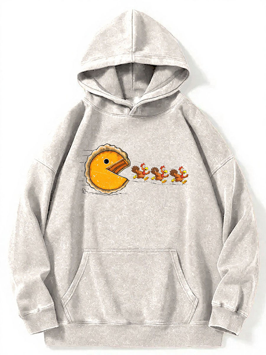 Vintage Pumpkin Season Thanksgiving Washed Hoodie