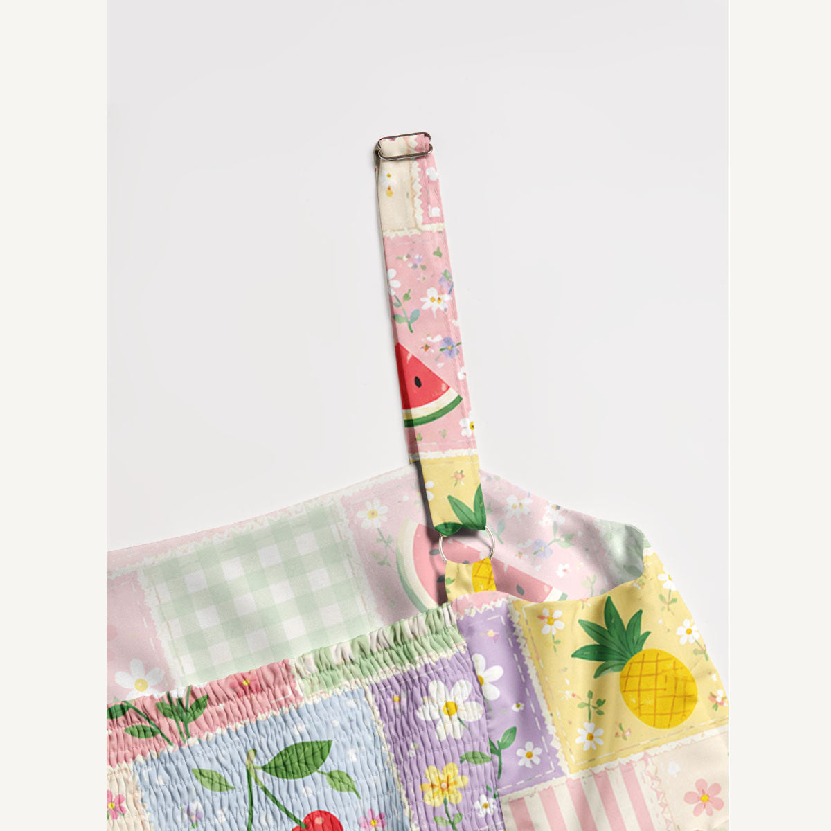 Ladybug Garden Print Wide Straps Maxi Dress With Pockets