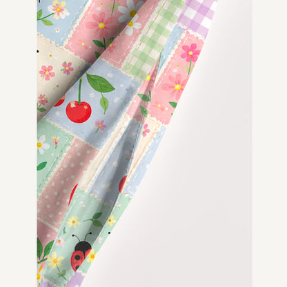 Ladybug Garden Print Wide Straps Maxi Dress With Pockets