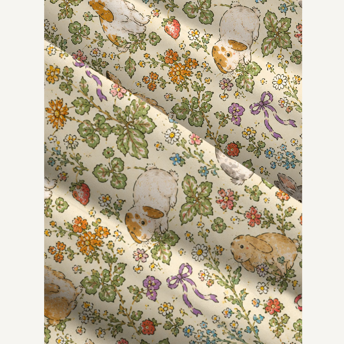 Meadow Bunny Bloom Print Wide Straps Maxi Dress With Pockets