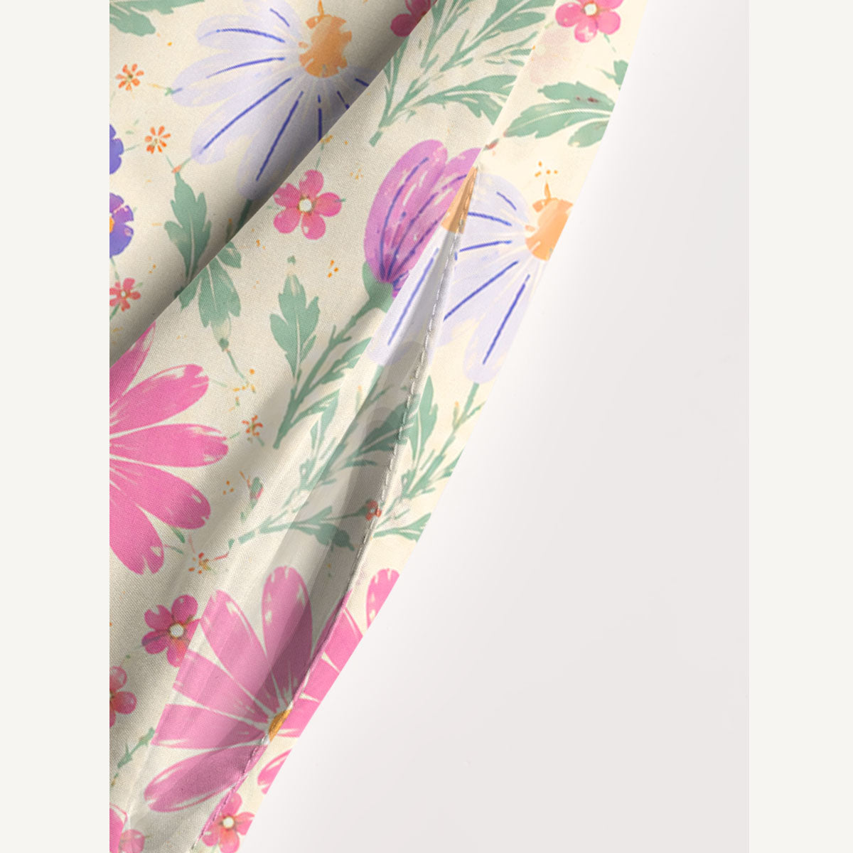 Pastel Wildflower Meadow Print Wide Straps Maxi Dress With Pockets