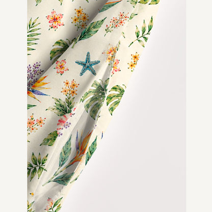Summer Garden Print Wide Straps Maxi Dress With Pockets