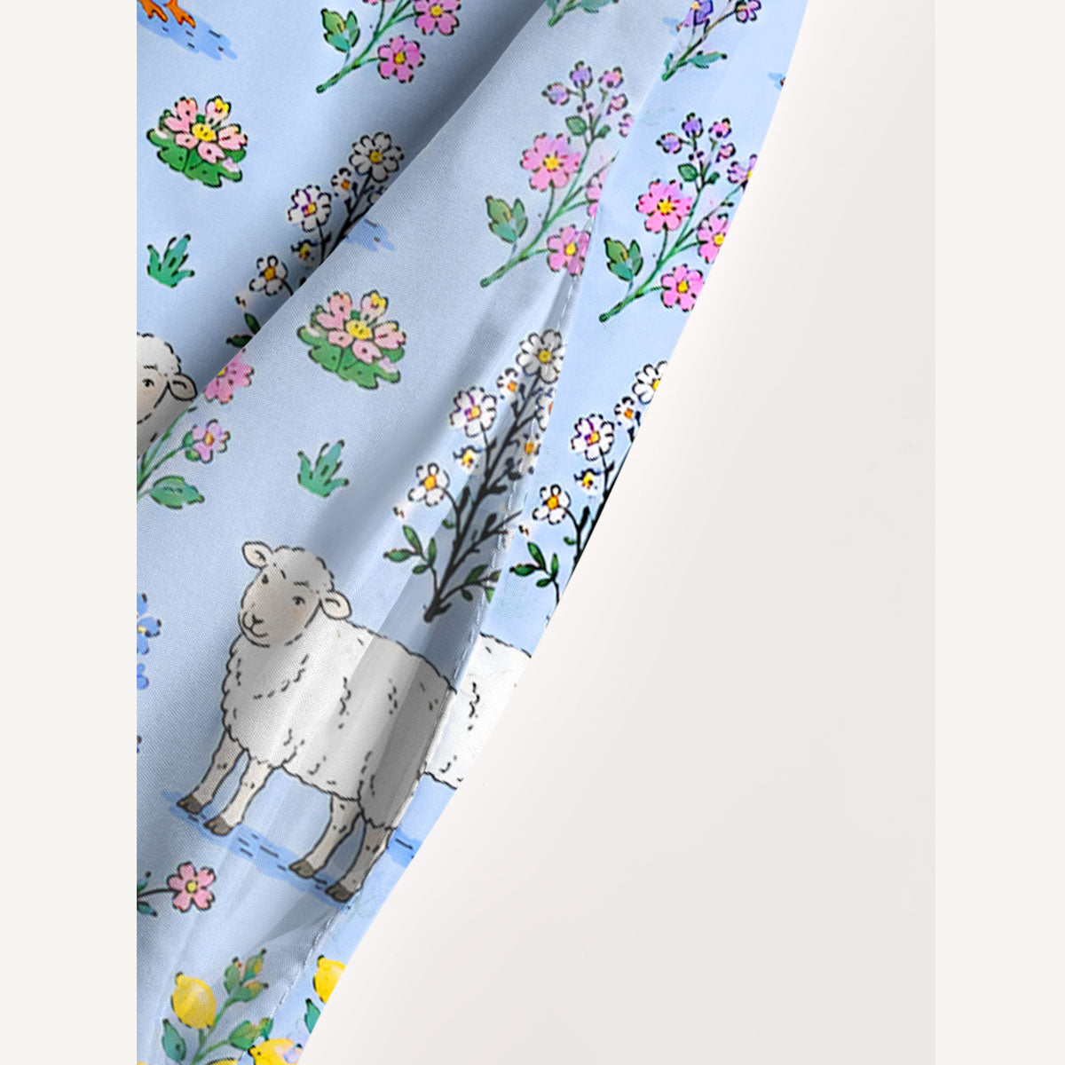 Sunny Farm Blossom Meadow Print Wide Straps Maxi Dress With Pockets
