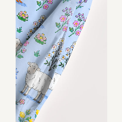 Sunny Farm Blossom Meadow Print Wide Straps Maxi Dress With Pockets
