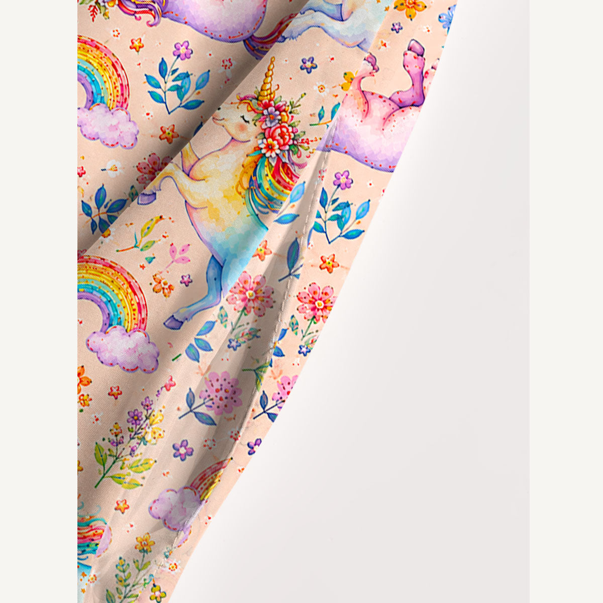Unicorn Bloom Fantasy Print Wide Straps Maxi Dress With Pockets
