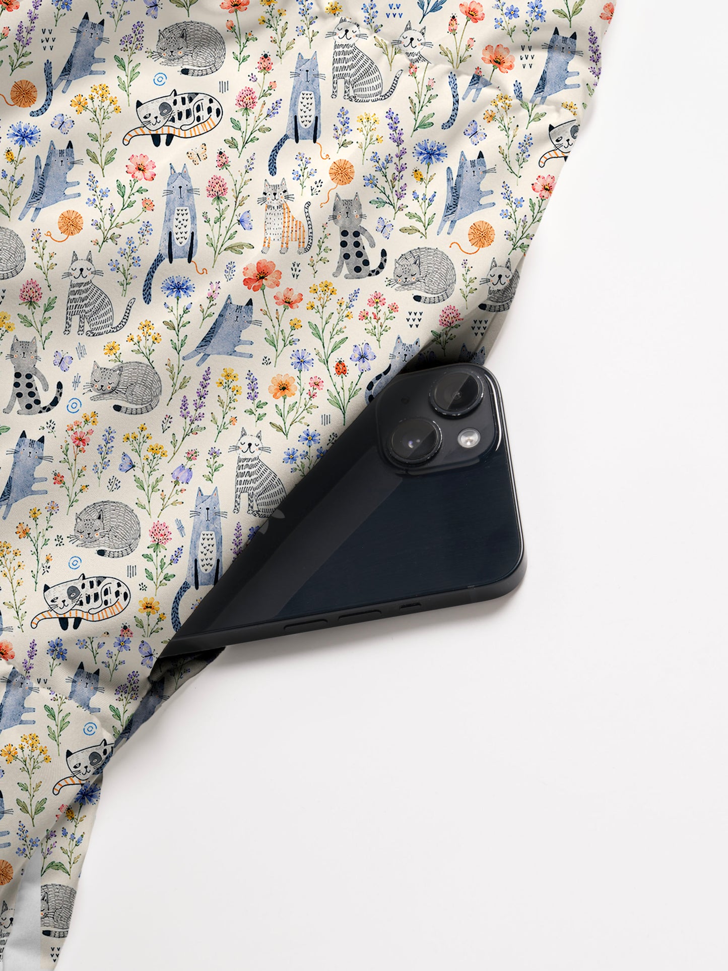 V Neck Collared Whiskers in the Wildflowers Print Casual Midi Dress With Pockets