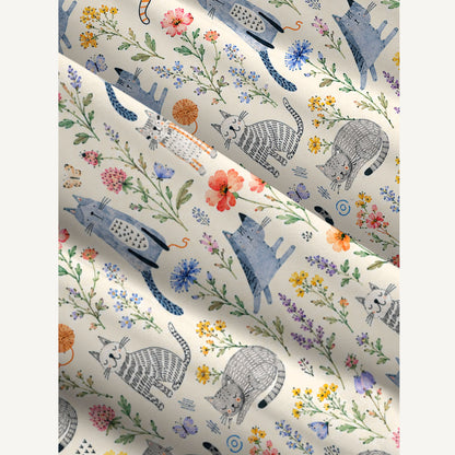 Whiskers in the Wildflowers Print Wide Straps Maxi Dress With Pockets