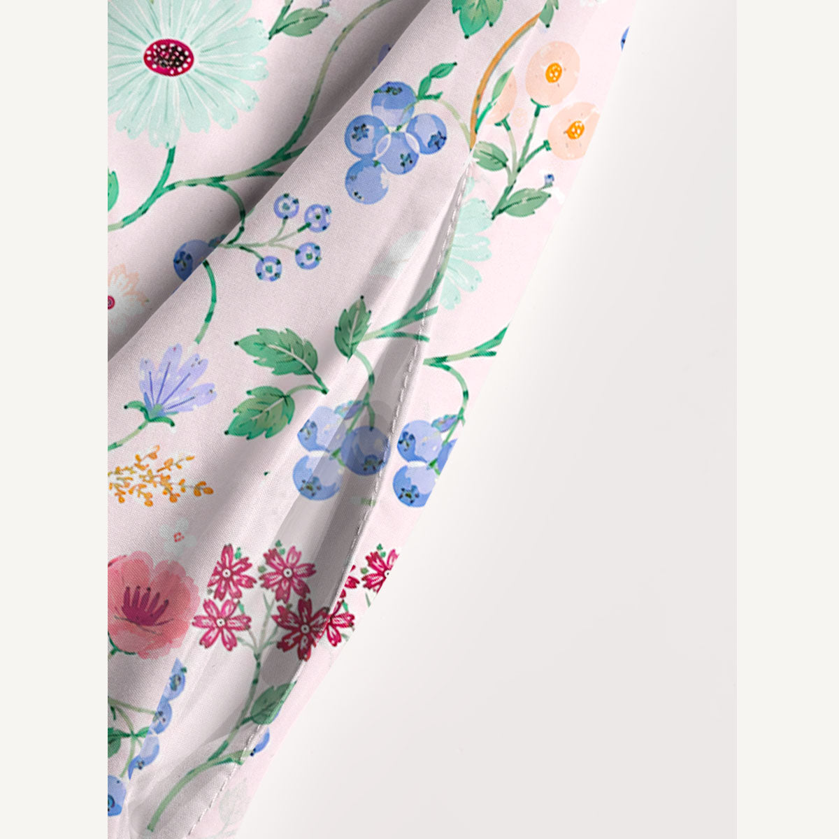 Wild Berry Botanical Garden Print Wide Straps Maxi Dress With Pockets