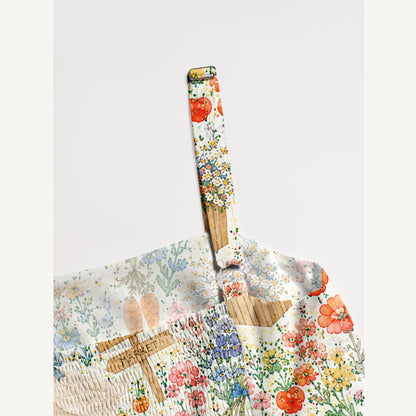 Wildflower Goose Market Print Wide Straps Maxi Dress With Pockets