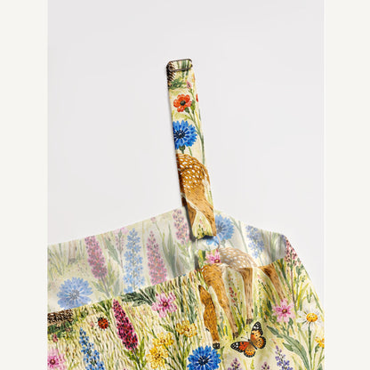 Woodland Meadow Harmony Print Wide Straps Maxi Dress With Pockets