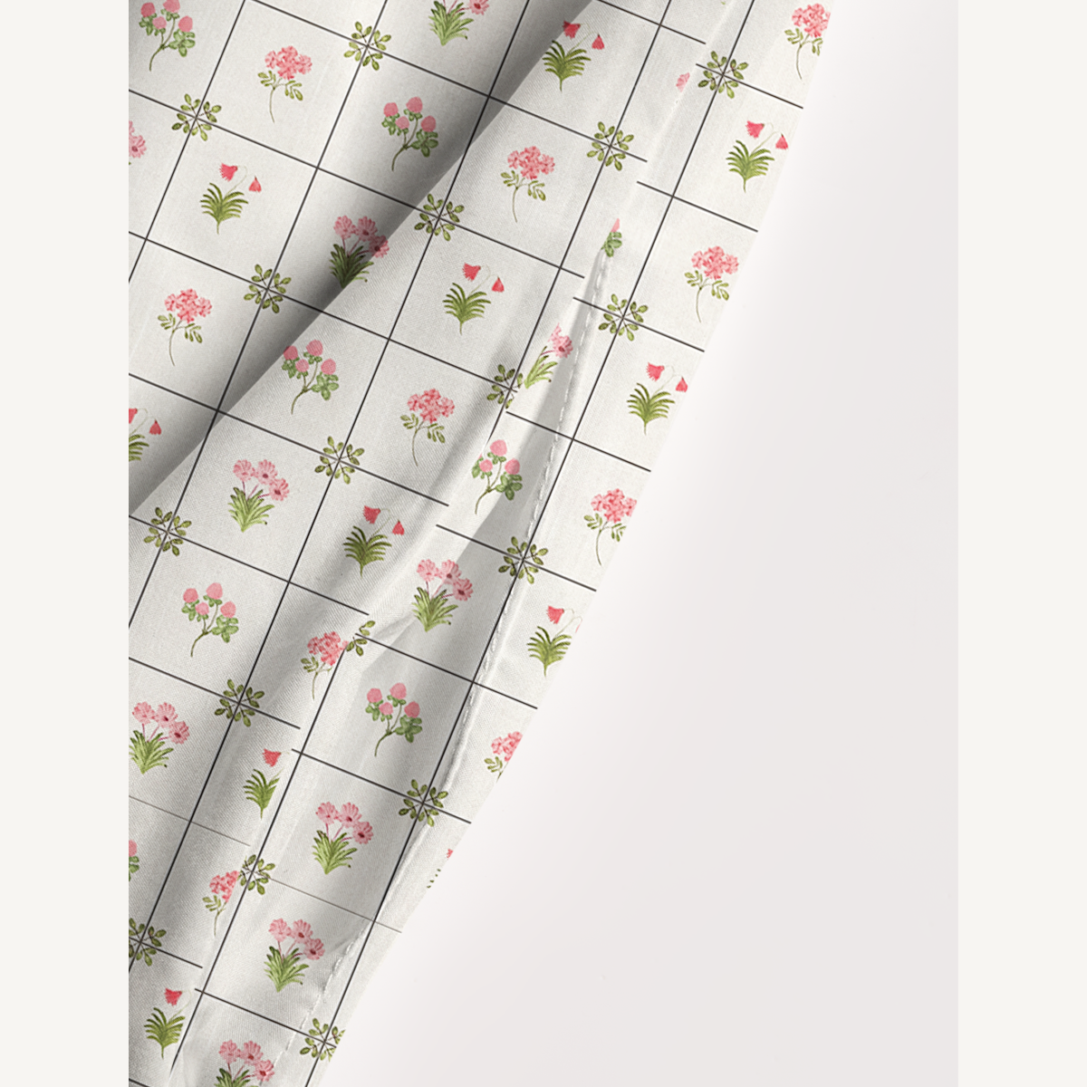 Square Neck Meadow Tile Bloom Print Wide Straps Maxi Dress With Pockets