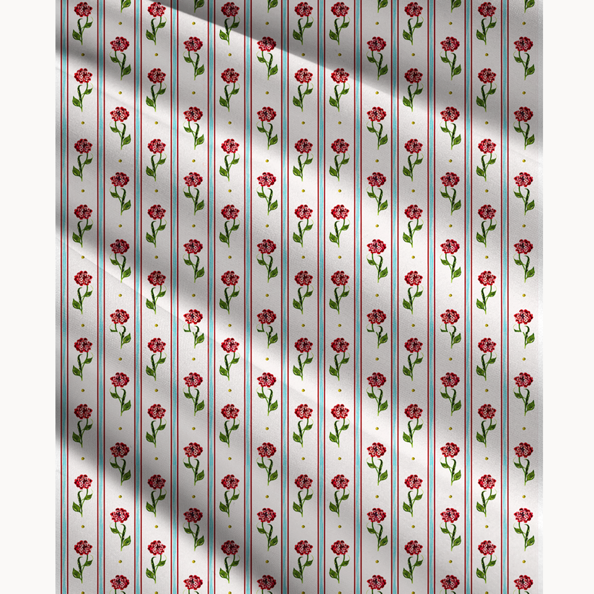 Crimson Dianthus Print Convertible Maxi Skirt & Strapless Dress