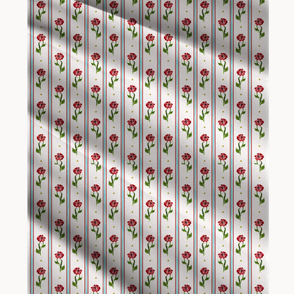 Crimson Dianthus Print Convertible Maxi Skirt & Strapless Dress