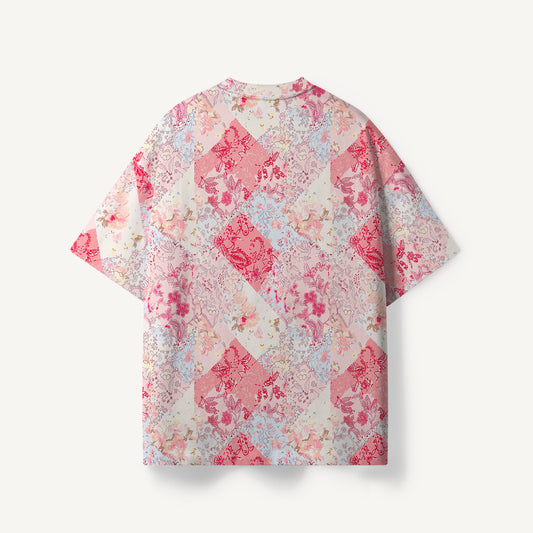 Shabby Chic Floral Patchwork print Premium Eco Tee