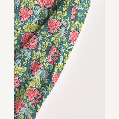Romantic Peony Garden Print Wide Straps Maxi Dress With Pockets