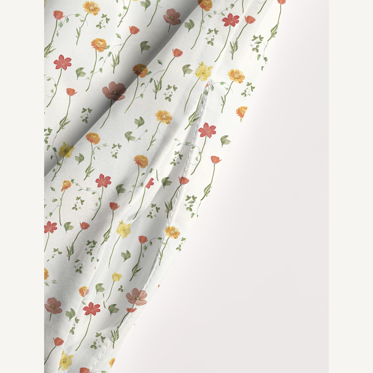 Square Neck Wildlight Meadow Print Wide Straps Maxi Dress With Pockets