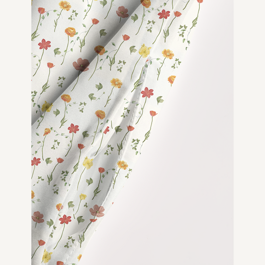 Square Neck Wildlight Meadow Print Wide Straps Maxi Dress With Pockets