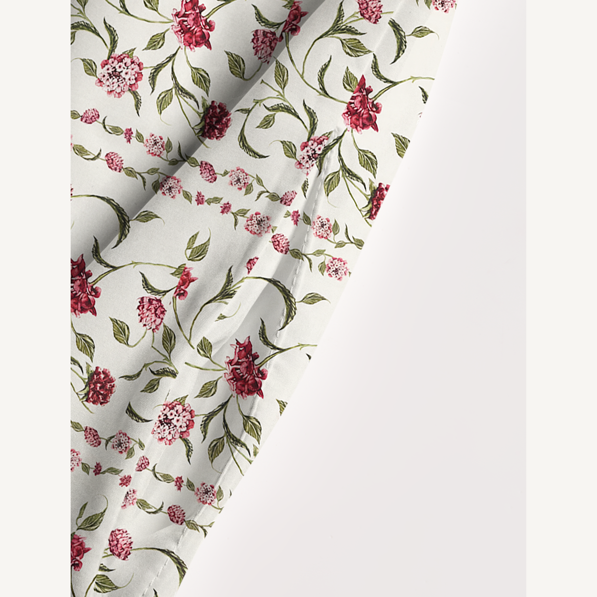 Square Neck Red Floral Print Wide Straps Maxi Dress With Pockets