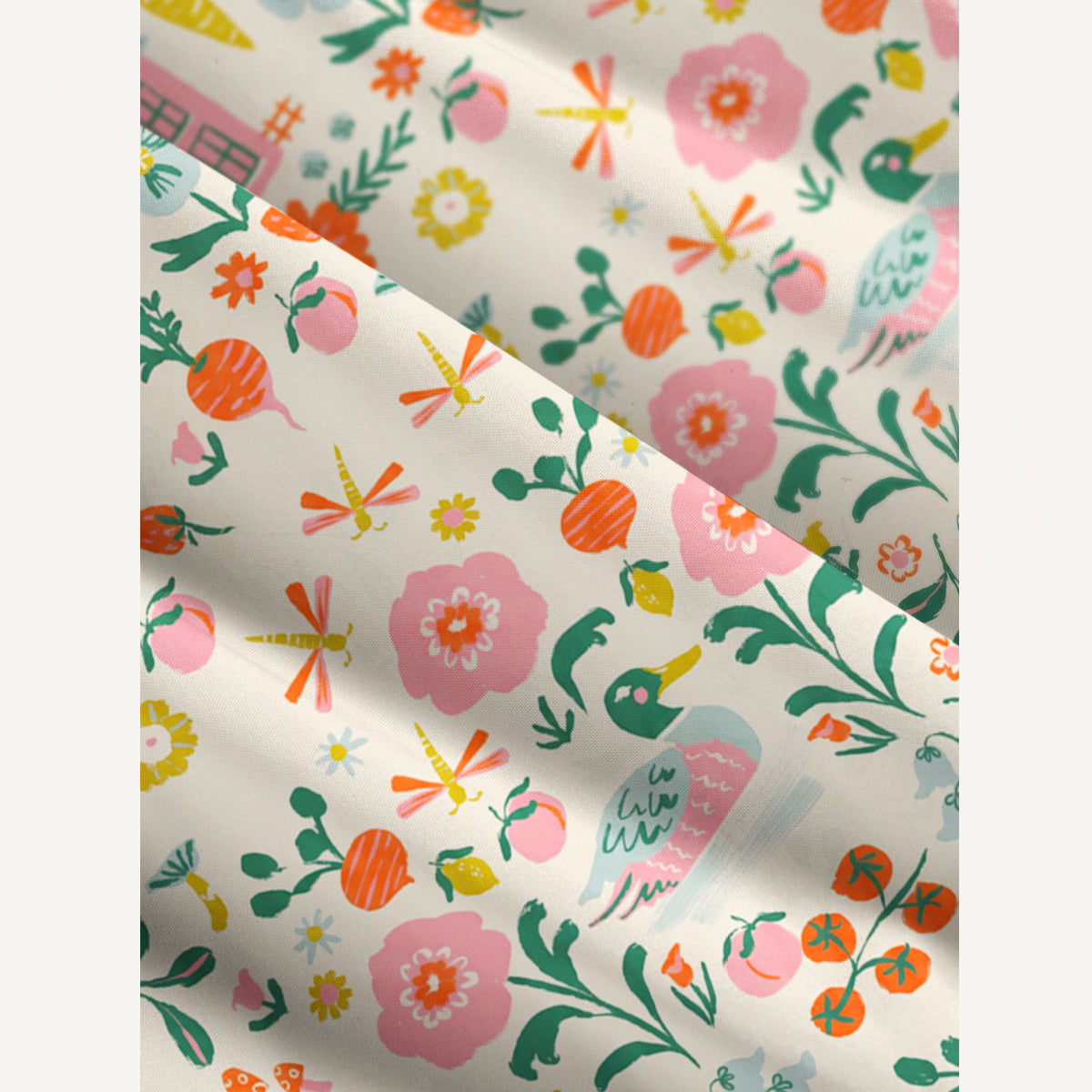 Cottage Garden Print Wide Straps Maxi Dress With Pockets