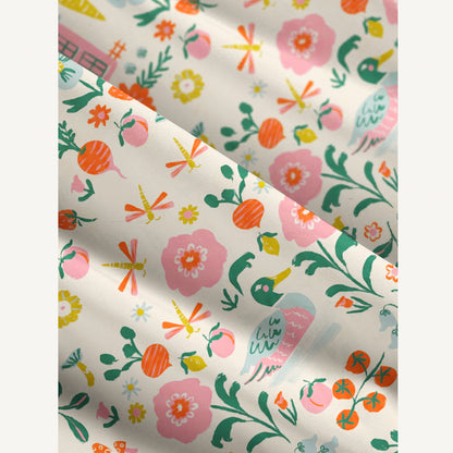 Cottage Garden Print Wide Straps Maxi Dress With Pockets