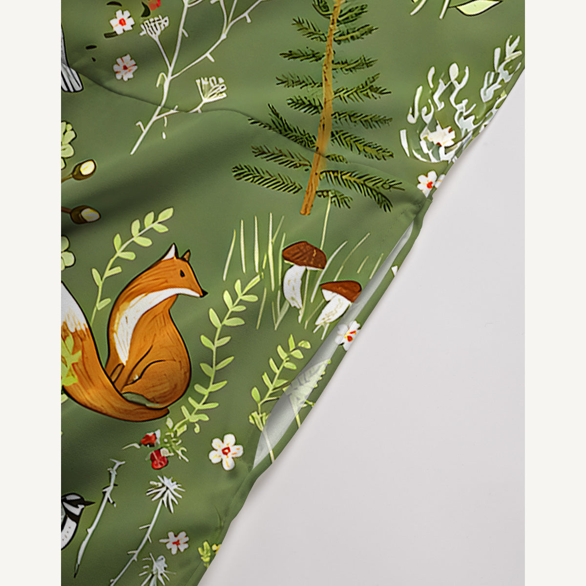 Whimsical Woodland Animals Print Boho Jumpsuit with Pockets for Women