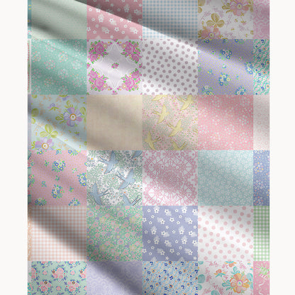 Vintage Quilt Patchwork Print Convertible Maxi Skirt & Strapless Dress