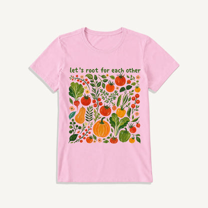 Root for Each Other Garden Print Crew Neck Cotton Tee