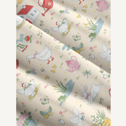 Whimsical Homestead Garden Print Wide Straps Maxi Dress With Pockets