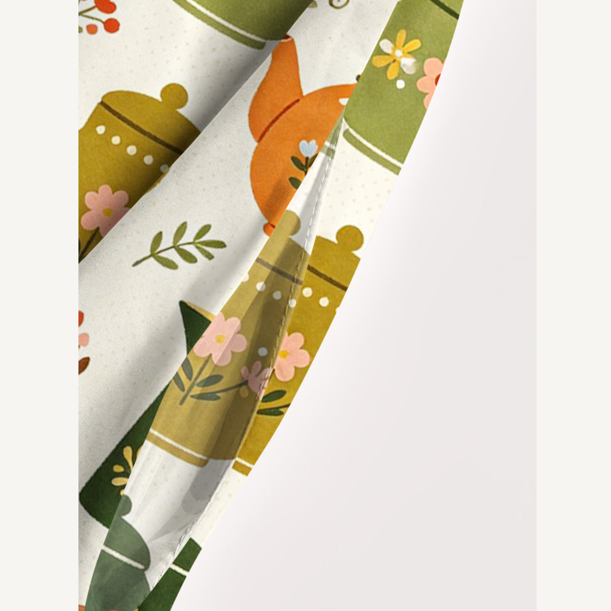 Tea Party Teapots Print Wide Straps Maxi Dress With Pockets