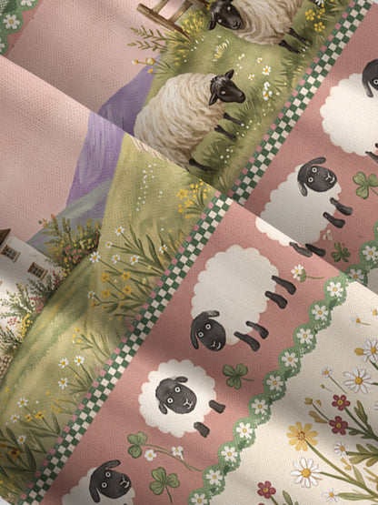 Pastoral Daydream Cottage Print Wide Straps Maxi Dress With Pockets