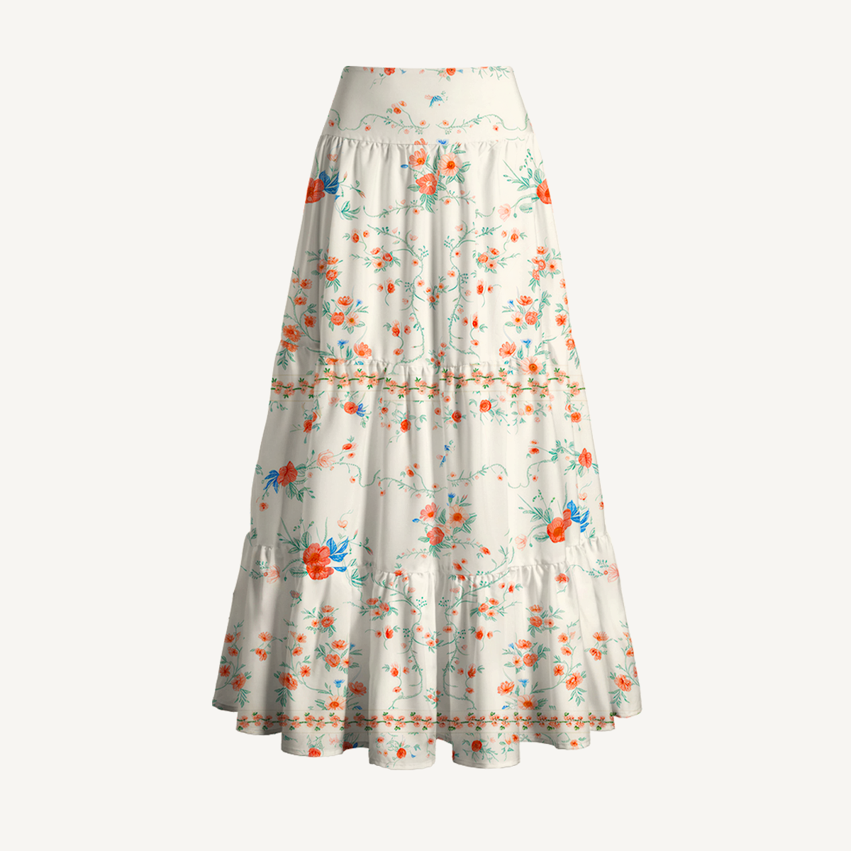 Wild Bloom Print Convertible Maxi Skirt & Strapless Dress