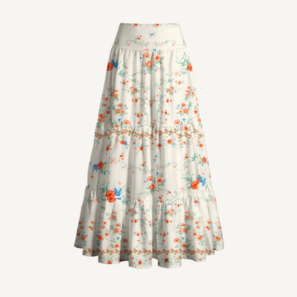 Wild Bloom Print Convertible Maxi Skirt & Strapless Dress