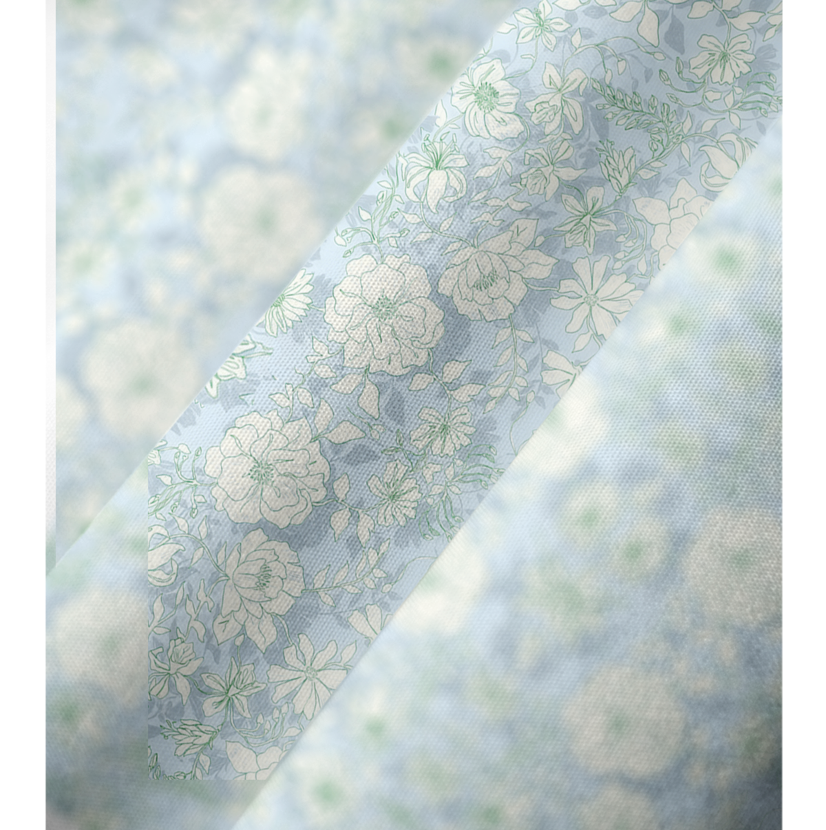 V‑Neck Mist Floral Kimono Sleeve Kaftan Dress