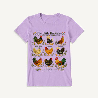 Vintage Hen Breed Guide Print Crew Neck Cotton Tee